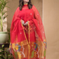 Chilli Red Jamdani 2-Piece Set Kurti & Dupatta (UNSTITCHED) -687