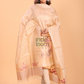 Light Brown Tussar 2-Piece Set Kurti & Dupatta (UNSTITCHED) - 064