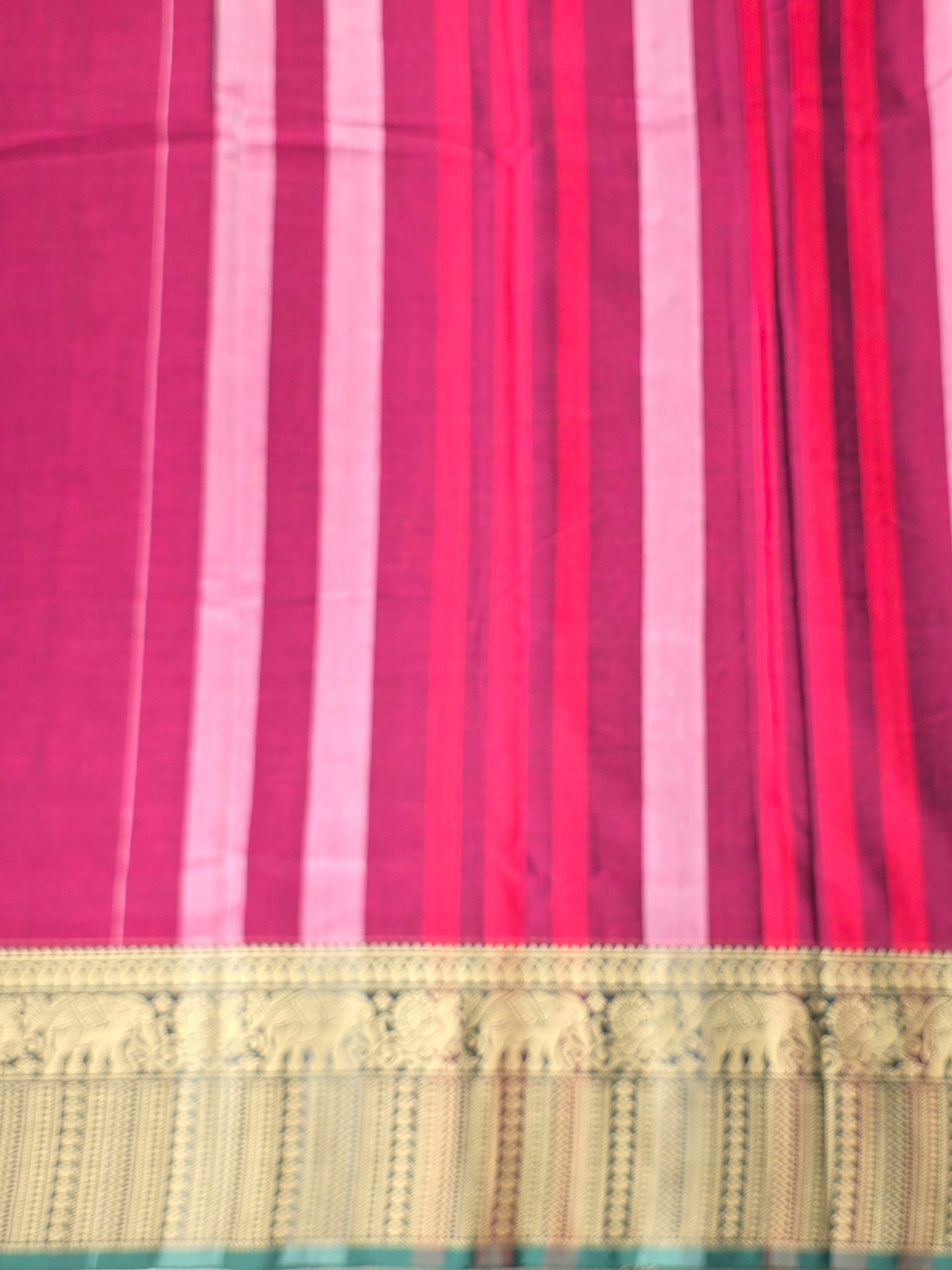 Narayanpet Cotton Saree - Magenta