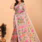 Silk Jamdani Saree With Blush Pink - 147