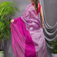 Tissue Silk Saree With Hot Pink - 020
