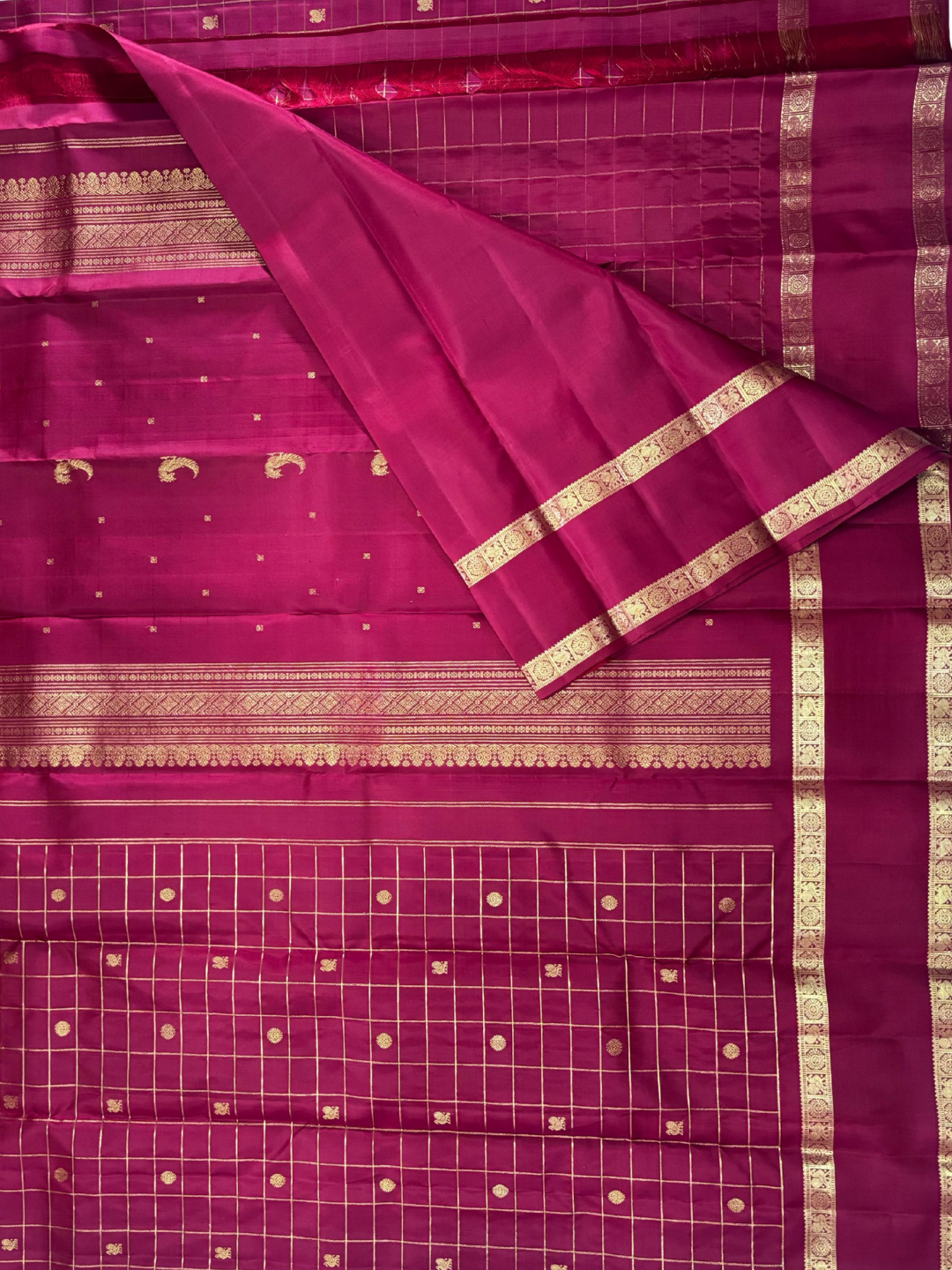 Handwoven Pure Gadwal Silk Saree | Maroon