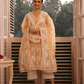 Light Yellow Cotton Silk Jamdani 2-Piece Set Kurti & Dupatta (UNSTITCHED) - 377 - indeloom