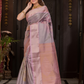 Lavanyam - Graceful purple weave with temple zari