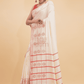 Dewali Saree Handloom Cotton in Red White 017 - indeloom