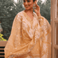 Light Yellow Cotton Silk Jamdani 2-Piece Set Kurti & Dupatta (UNSTITCHED) - 377 - indeloom