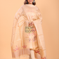 Light Brown Tussar 2-Piece Set Kurti & Dupatta (UNSTITCHED) - 064
