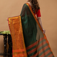 Traditional Narayanpet Cotton Saree | Dark Green