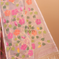 Silk Jamdani Saree With Blush Pink - 147