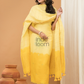 Tuscany Yellow color Jamdani 2-Piece Set Kurti & Dupatta (UNSTITCHED) - 154