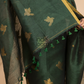 Dark Green Cotton Linen 2-Piece Set Kurti & Dupatta (UNSTITCHED) - 017