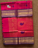 Kanchi Cotton|rani pink & purple