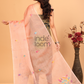 Pure Handloom Muslin Jamdani Dupatta With Punch Pink  - 028