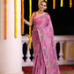 Handloom Jamdani Saree With Rose Pink - 112