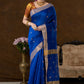 Handwoven Chanderi Silk Cotton Saree | Royal Blue