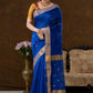 Handwoven Chanderi Silk Cotton Saree | Royal Blue