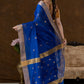 Handwoven Chanderi Silk Cotton Saree | Royal Blue