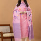 Handwoven Jamdani Muslin Unstitched 2-piece Kurti | Blush Pink