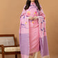 Handwoven Jamdani Muslin Unstitched 2-piece Kurti | Blush Pink