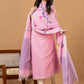 Handwoven Jamdani Muslin Unstitched 2-piece Kurti | Blush Pink