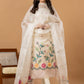 Handwoven Jamdani Muslin Unstitched 2-piece Kurti | White | All-over Jamdani weaves with Floral border