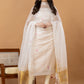 Handwoven Jamdani Muslin Unstitched 2-piece Kurti | White | Scattered Buttas with Floral border