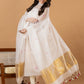 Handwoven Jamdani Muslin Unstitched 2-piece Kurti | White | Scattered Buttas with Floral border