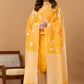 Handwoven Jamdani Silk Cotton Unstitched 2-piece Kurti | Marigold Yellow