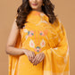 Handwoven Jamdani Silk Cotton Unstitched 2-piece Kurti | Marigold Yellow