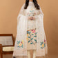 Handwoven Jamdani Muslin Unstitched 2-piece Kurti | White | All-over Jamdani weaves with Floral border