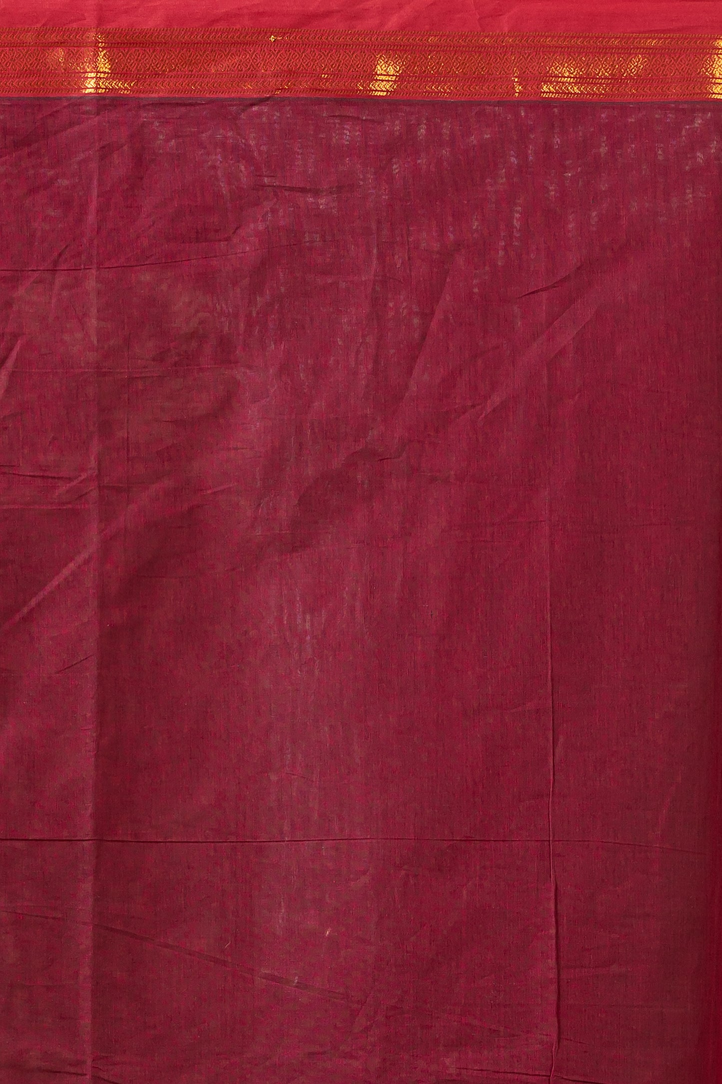 Traditional Chettinad Cotton Saree | Deep Wine