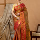 Traditional Chettinad Cotton Saree | Copper Brown