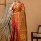 Traditional Chettinad Cotton Saree | Copper Brown