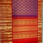Pure Handwoven Gadwal Silk Saree With Wine Purpule - 014