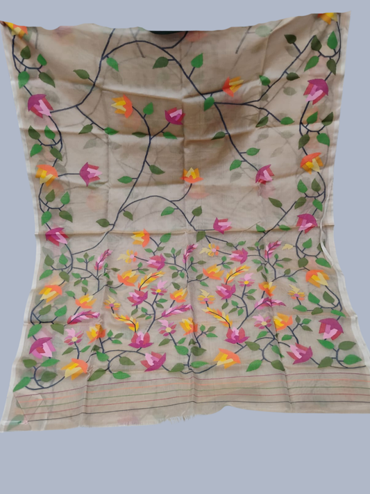 Handwoven Pure Handwoven Pure Muslin Saree  |  Honey Yellow