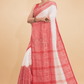 Dewali Silk Saree Red Zari Border-002 - indeloom
