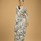 Kota Doria Handpainted Saree With Space Black - 002 - indeloom
