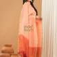 Coral Orange Jamdani 2-Piece Set Kurti & Dupatta (UNSTITCHED) - 140