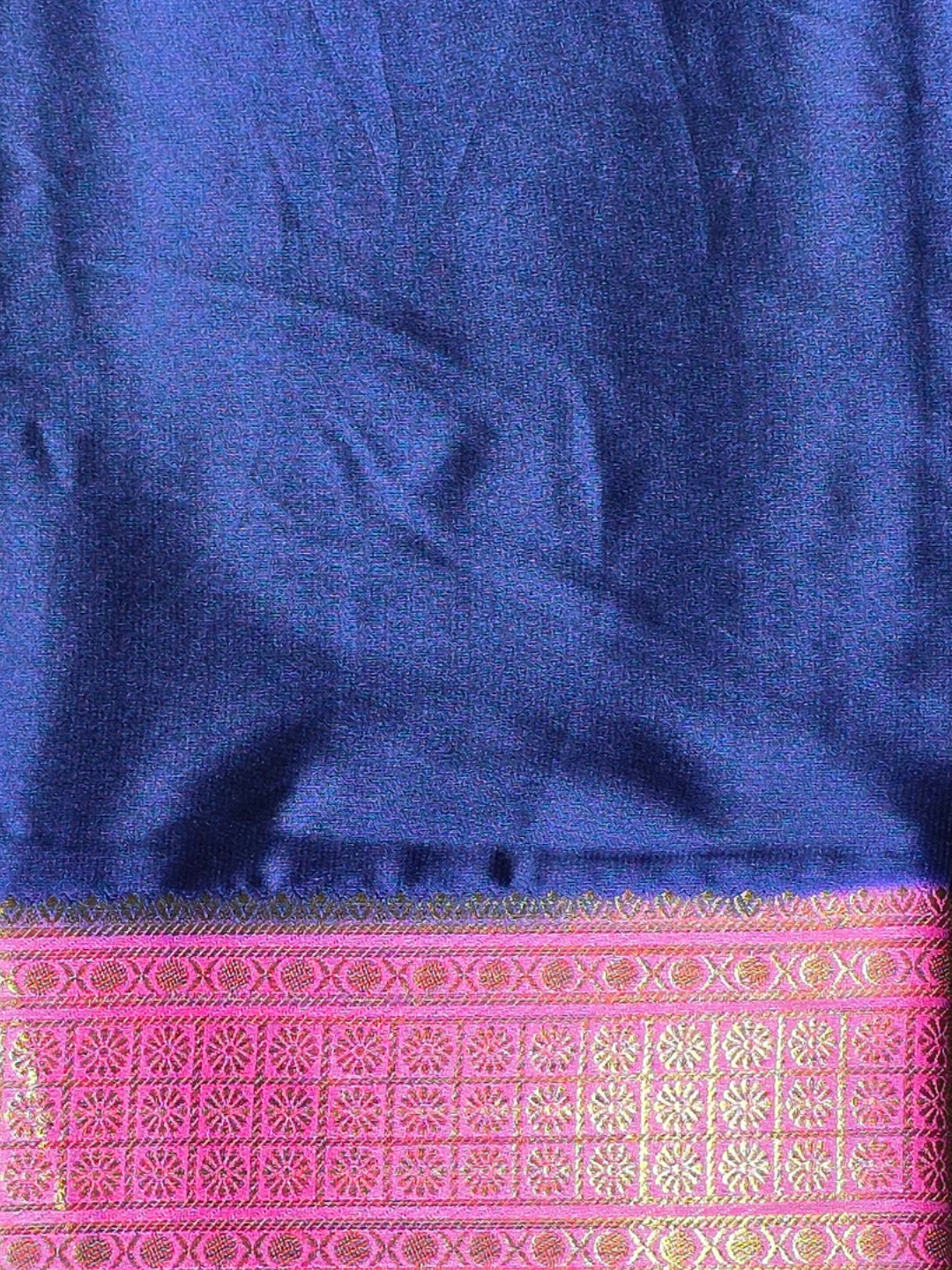 Classic Mysore Silk Saree  |  Navy Blue