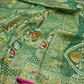 Pure Banarasi Exclusive Ektara Kora JAMDANI Tilfi saree  | Green