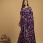 Hand Made Jamdani Saree With  Royal Purple - 036