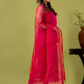 Handwoven Jamdani Muslin Unstitched 2-piece Kurti | Hot Pink