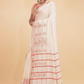 Dewali Saree Handloom Cotton in Red White 017 - indeloom