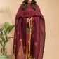 Wine Red Cotton Linen 2-Piece Set Kurti & Dupatta (UNSTITCHED) - 018
