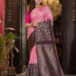 Mridulya - Delicate pink weave with floral zari accents