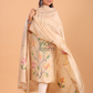 Sand Brown Tussar 2-Piece Set Kurti & Dupatta (UNSTITCHED) - 063