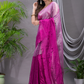 Tissue Silk Saree With Hot Pink - 020