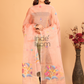 Pure Handloom Muslin Jamdani Dupatta With Punch Pink  - 028