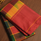 Silk Mark Certified Handloom Kanjivaram Silk Saree  |  Brick Red