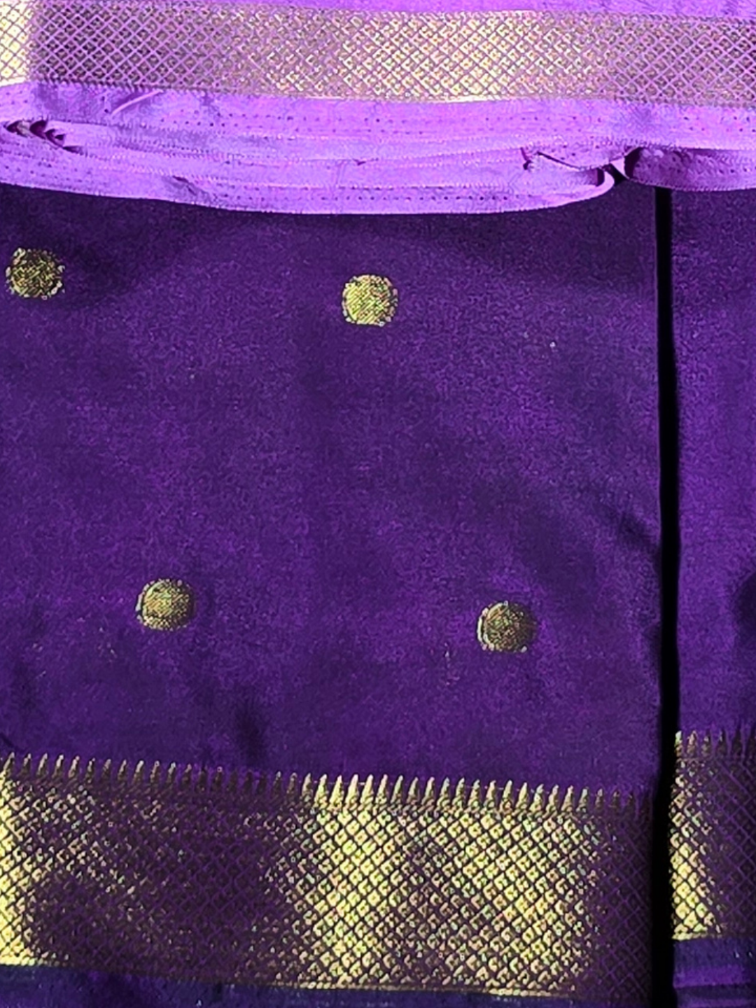 Classic Mysore Silk Saree  |  Dark Purple